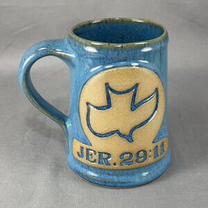 Potters Field Ministries Stoneware Art Pottery Coffee Cup Mug Blue Handcrafted